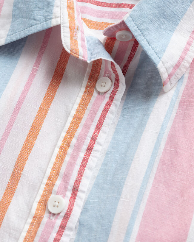 Bunt gestreifte Oversize-Bluse