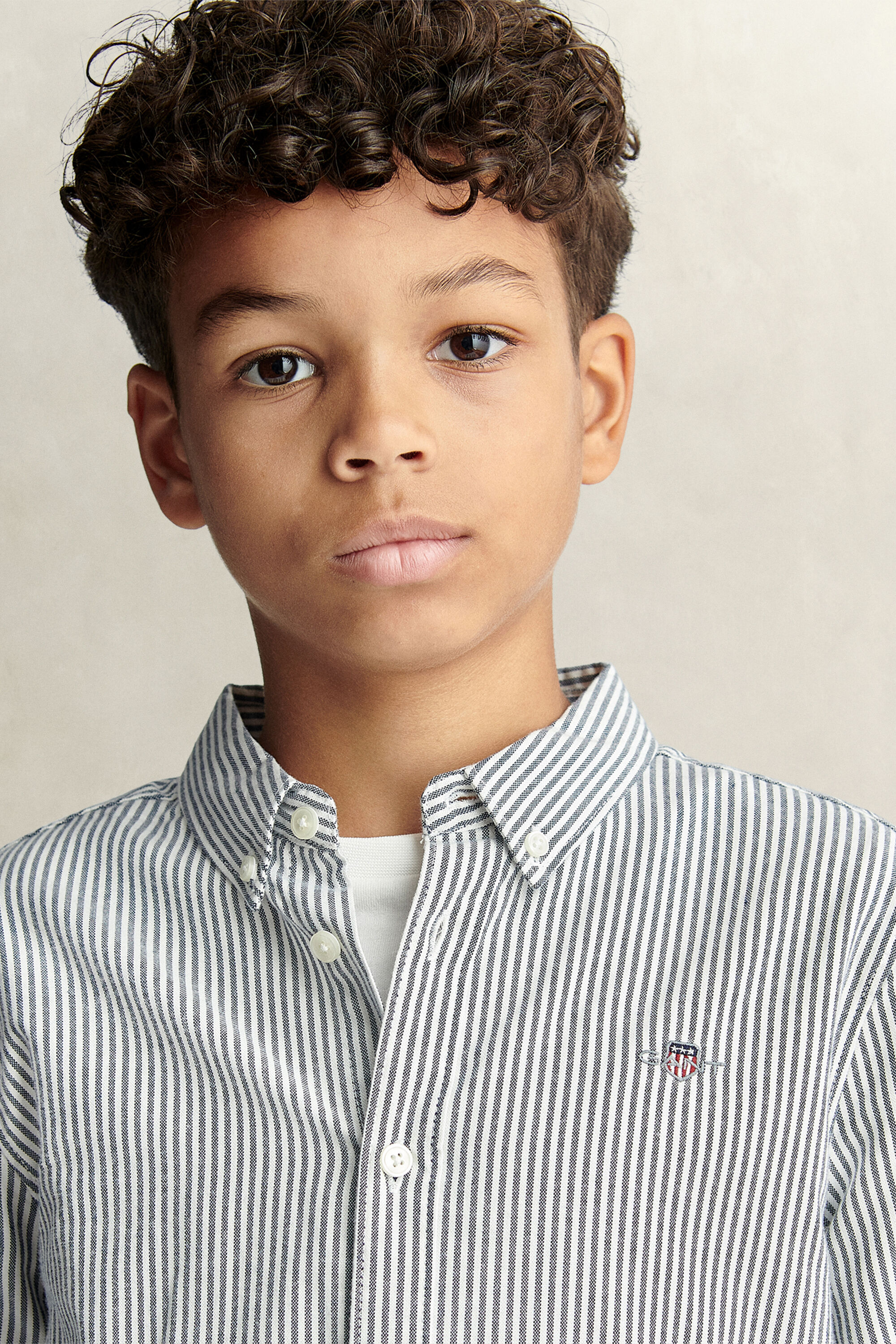 Camicia Oxford a righe Shield Teen Boys