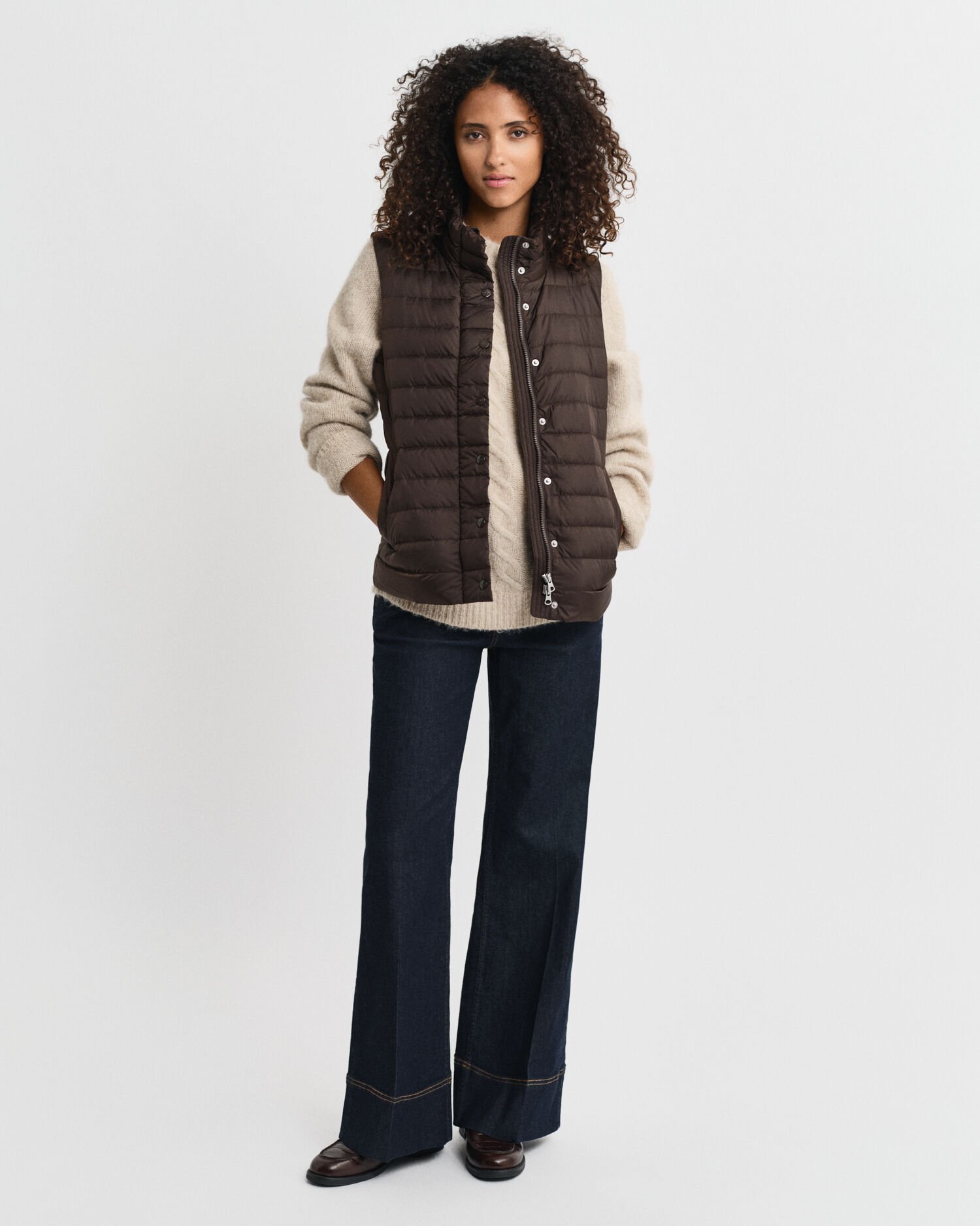 Doudoune sans manches légère en duvet