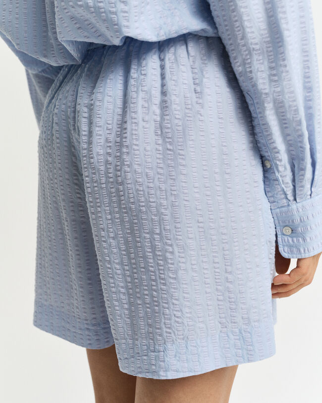 Tonal Seersucker Shorts mit Streifen