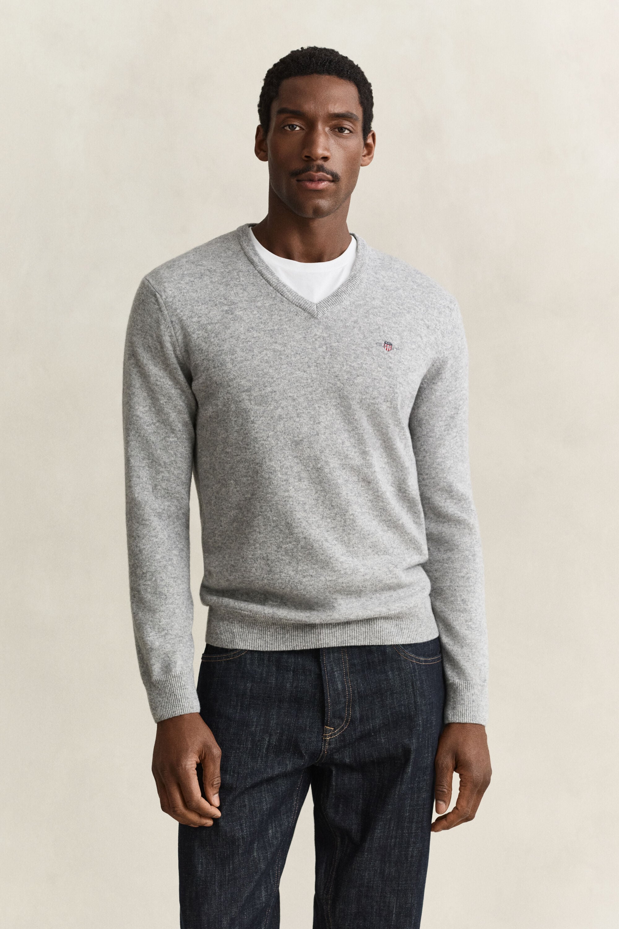 V-Neck Pullover aus Lambswool