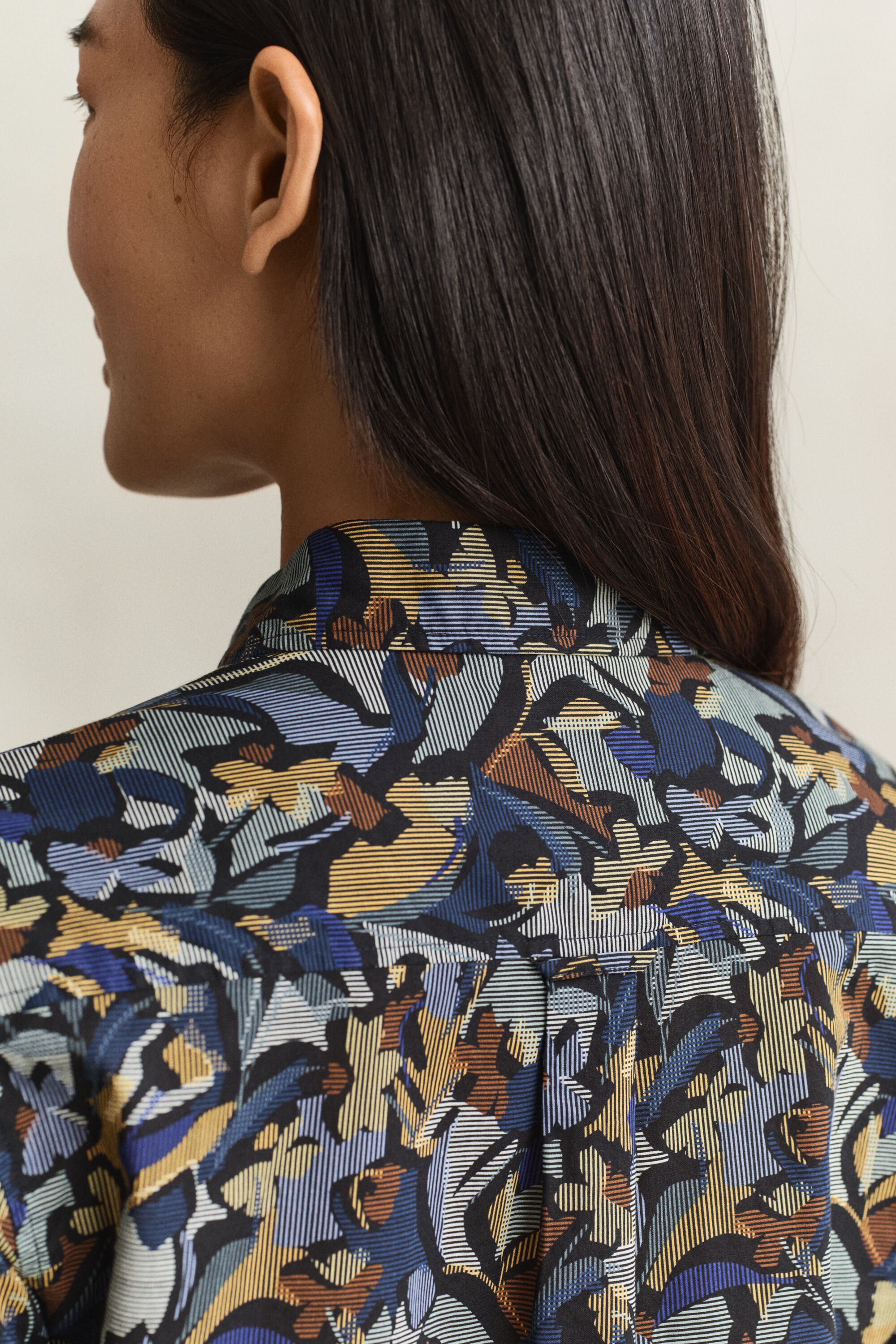 Camicia in voile di cotone con stampa