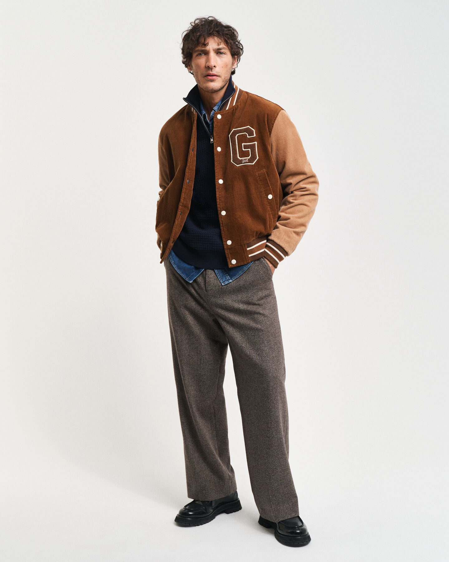 Troyer aus strukturierter Baumwolle