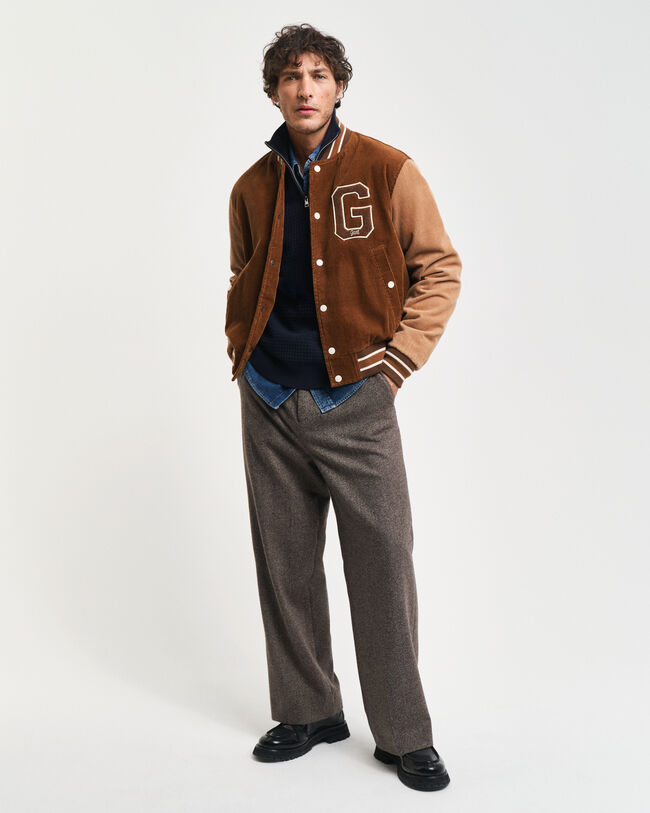 Troyer aus strukturierter Baumwolle