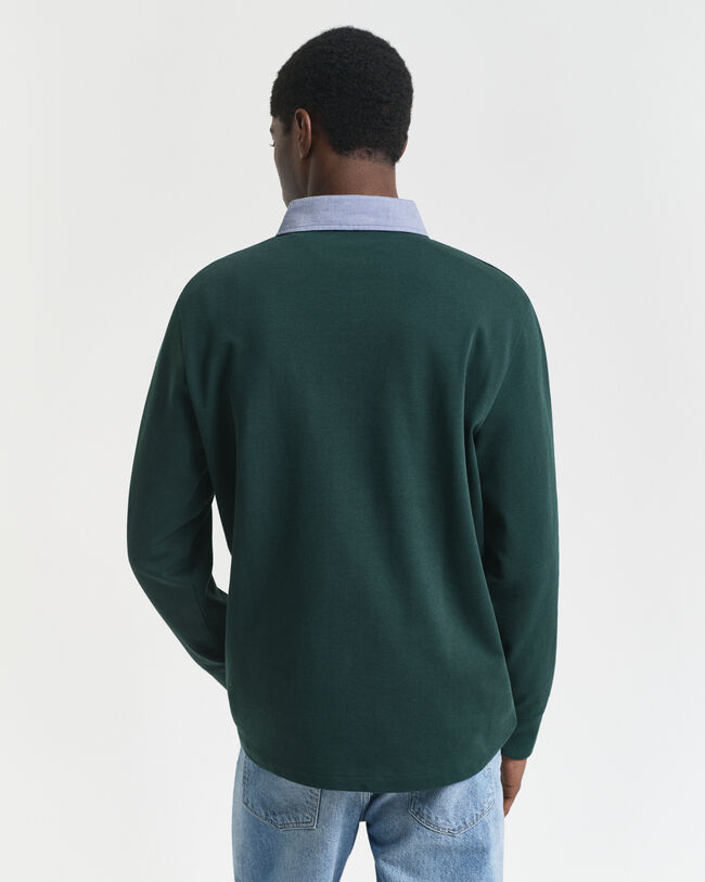 Heavy Rugger mit Chambray-Kragen