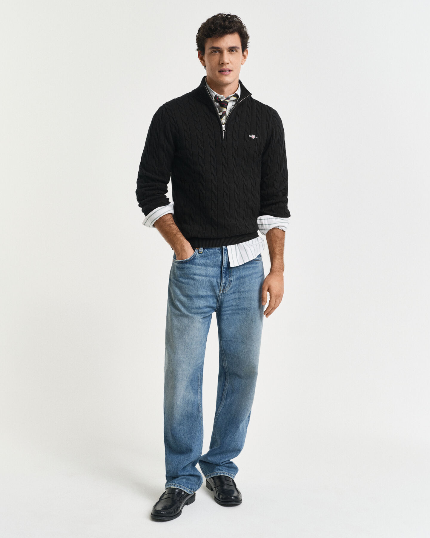 Zopfstrick Troyer aus Baumwolle