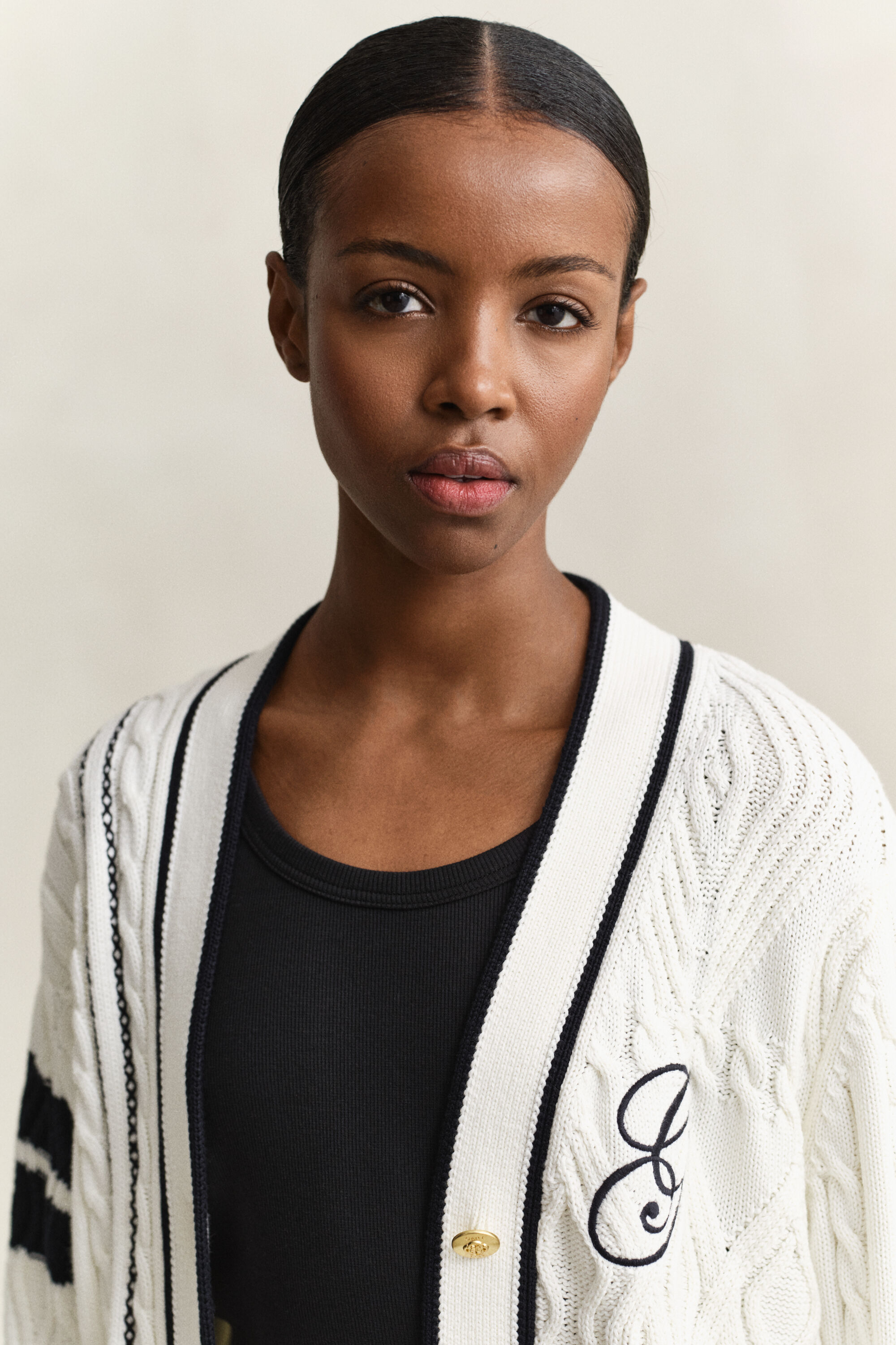 Cardigan Varsity a trecce