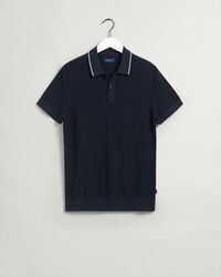 Piqué Poloshirt mit Strukturdesign