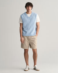 Baumwoll-Pullunder mit Flammgarn-Struktur