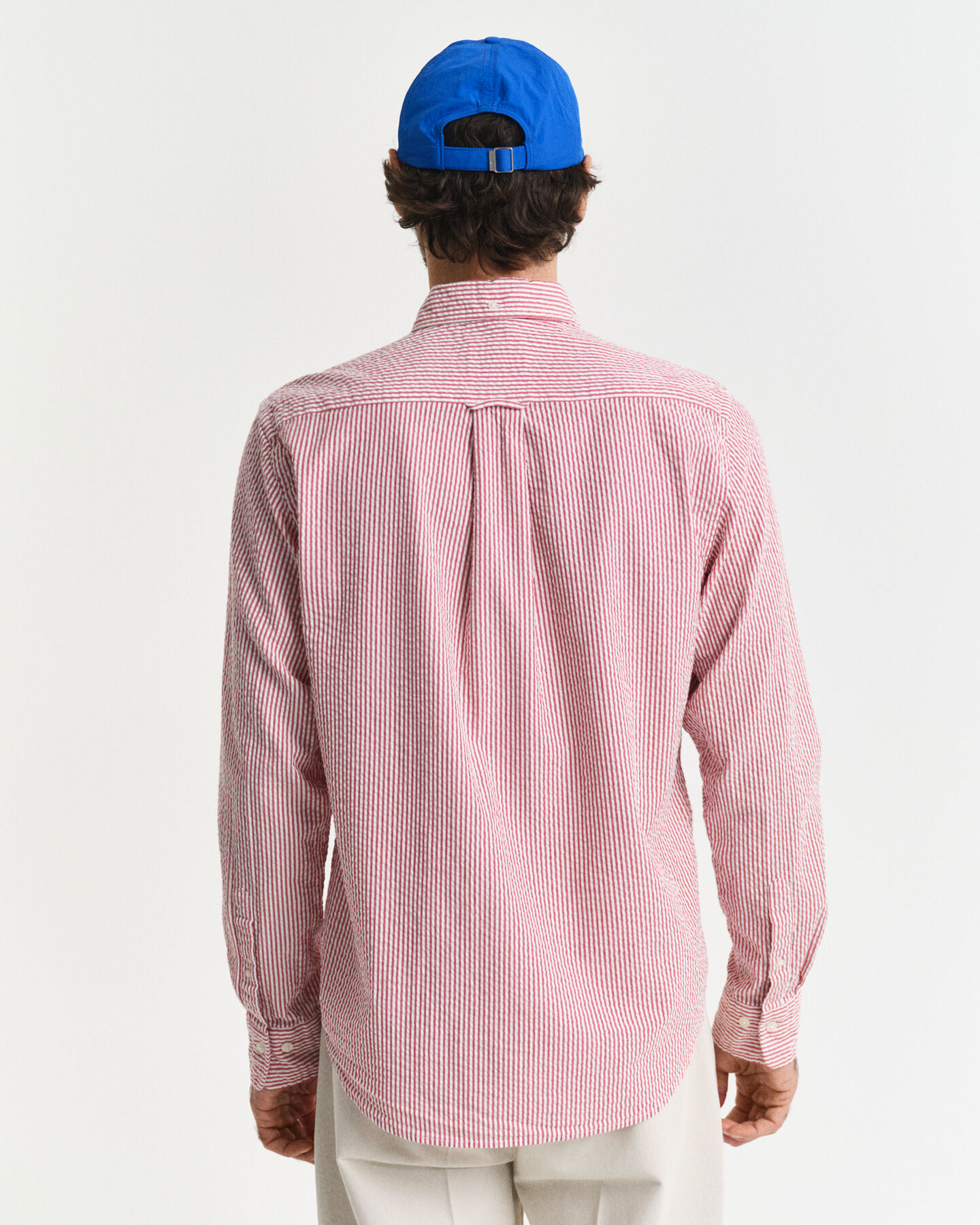 Regular Fit Seersucker Hemd mit Streifen