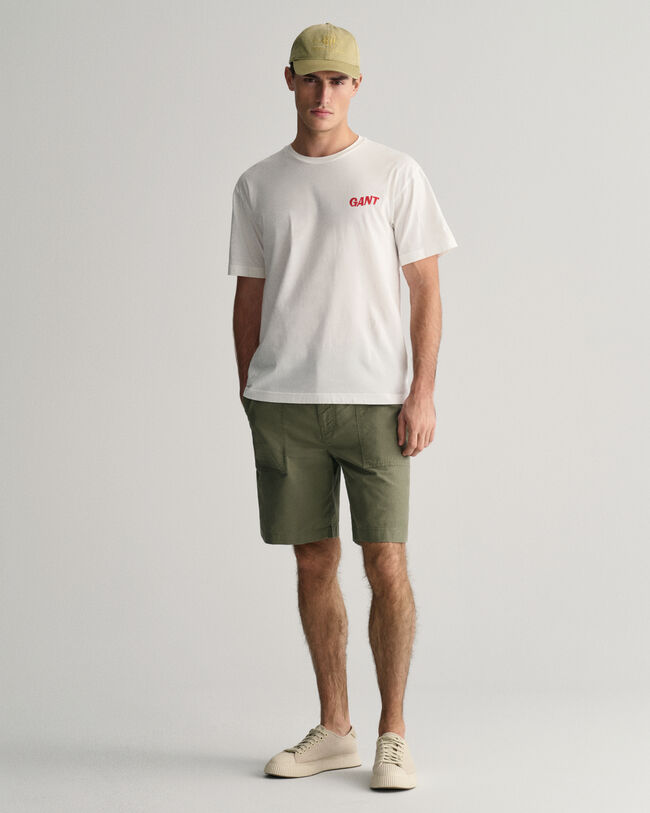 Regular Fit Baumwoll Leinen Shorts