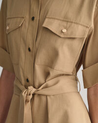 Utility Kurzarm-Hemdblusenkleid