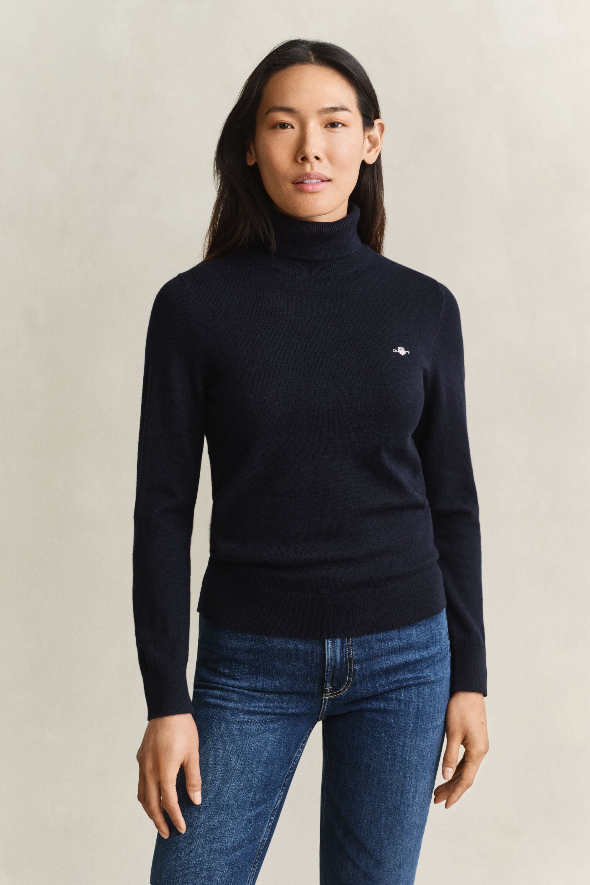 Wool Cotton Turtleneck Sweater