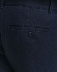 Relaxed Fit Leinen Kordelzughose