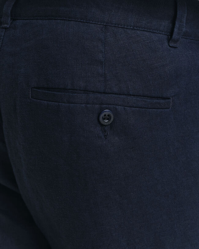 Relaxed Fit Leinen Kordelzughose