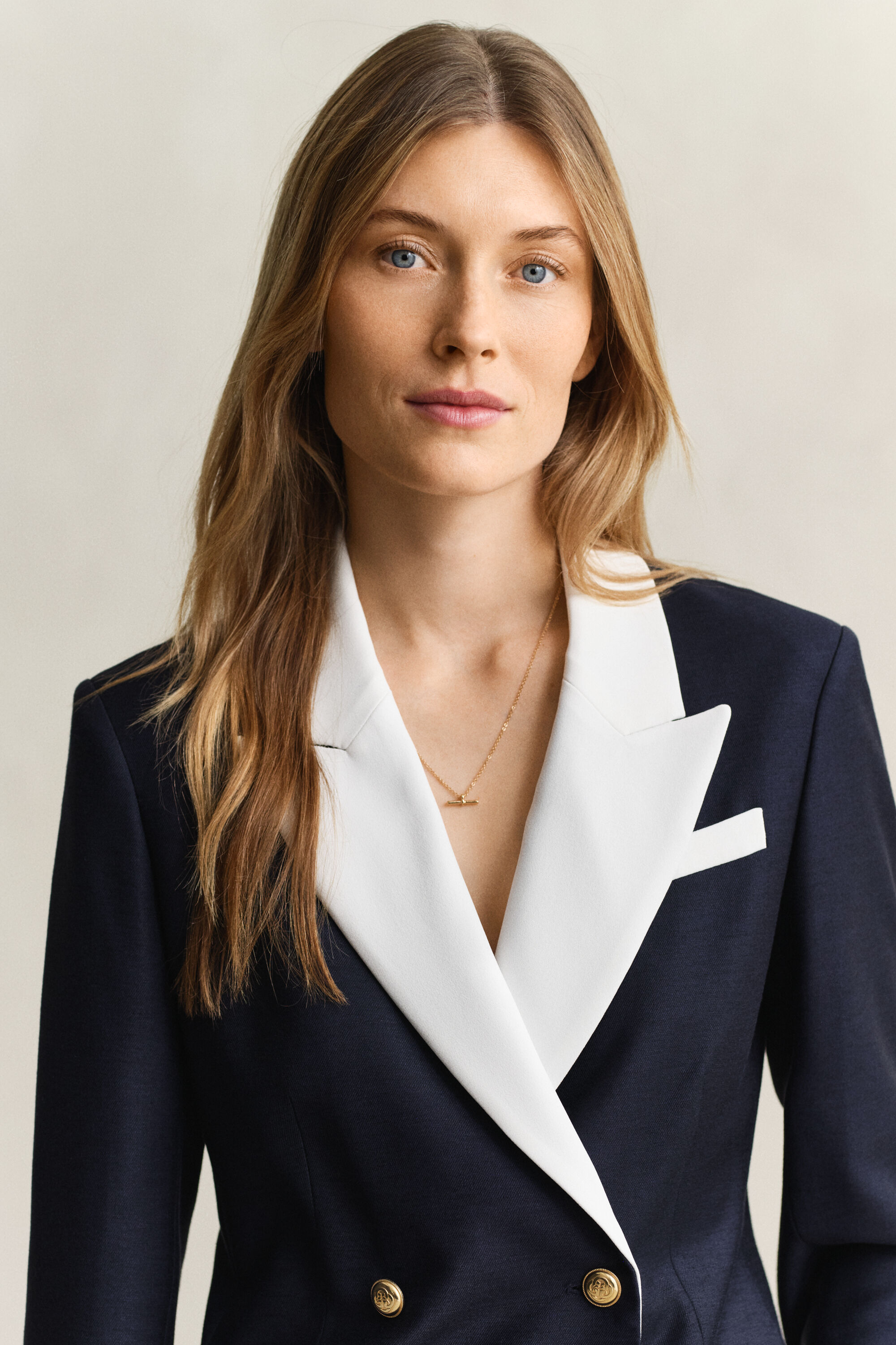 Club Blazer mit Kontrastkragen