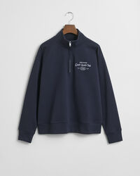 Graphic Sweatshirt mit Reißverschlusskragen