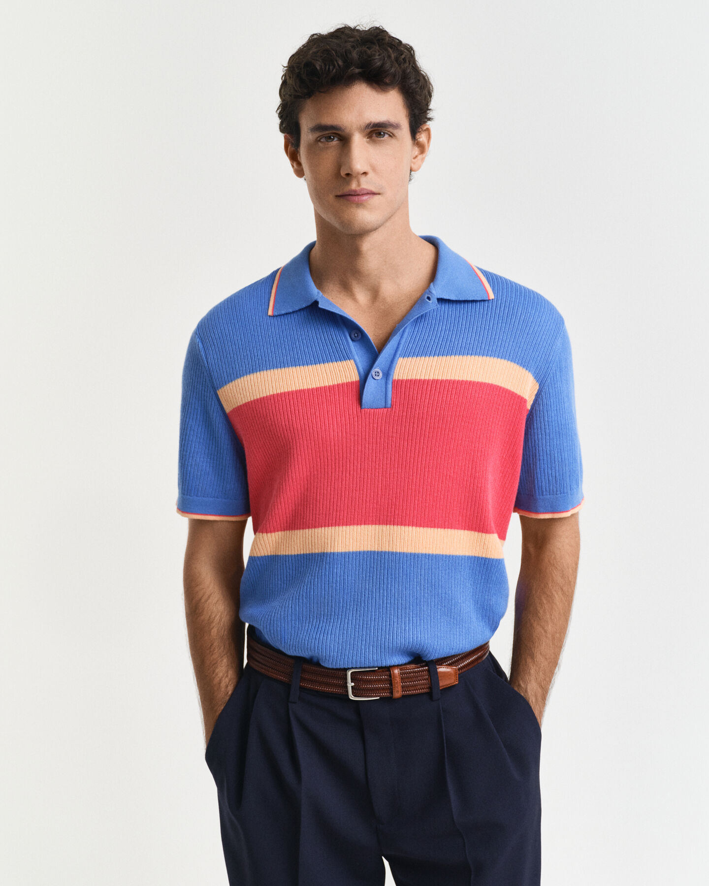 Color Blocked Poloshirt