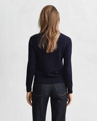 Leichte Rundhals-Strickjacke