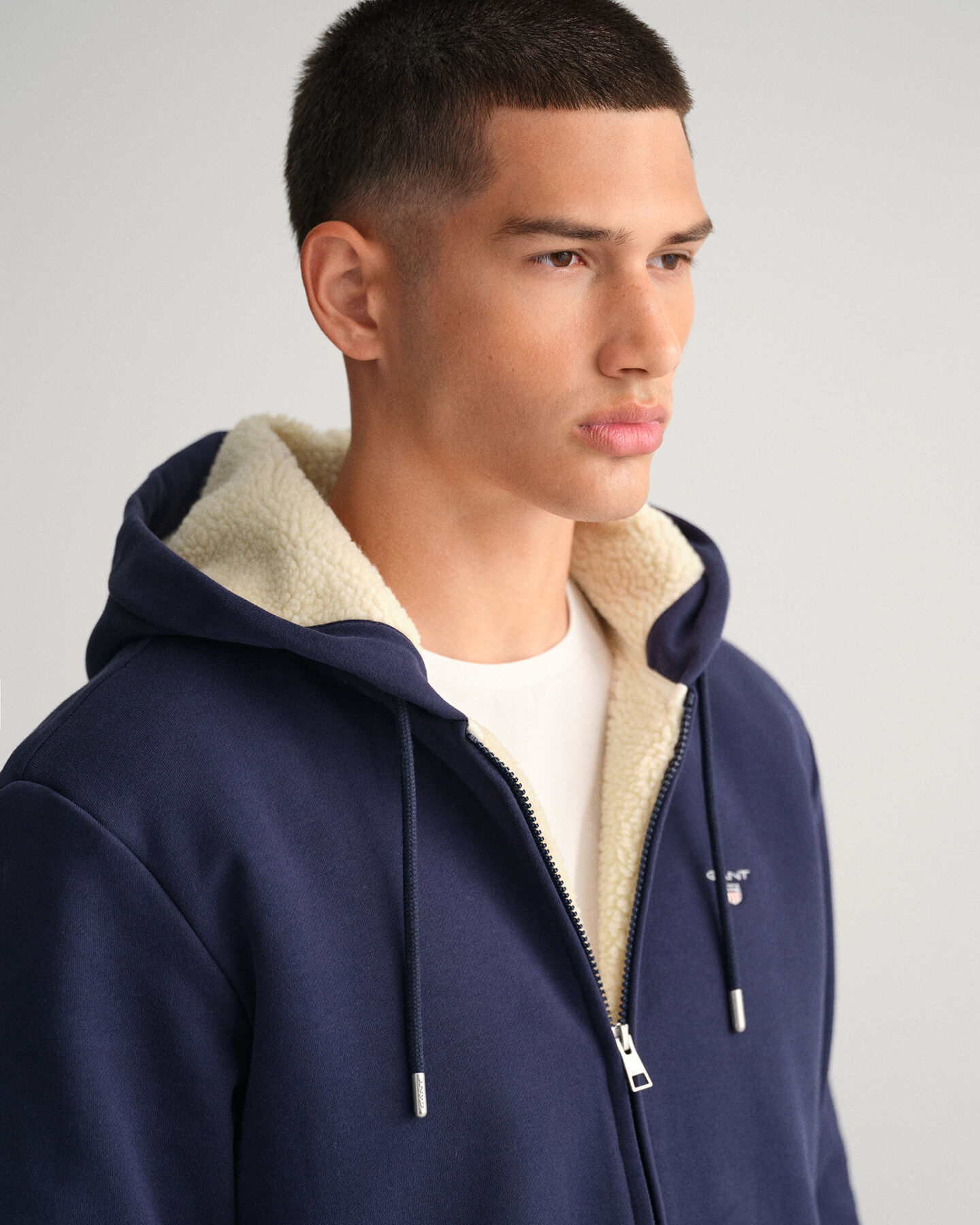 Sherpa Fleece Sweat-Hoodie mit Reißverschluss