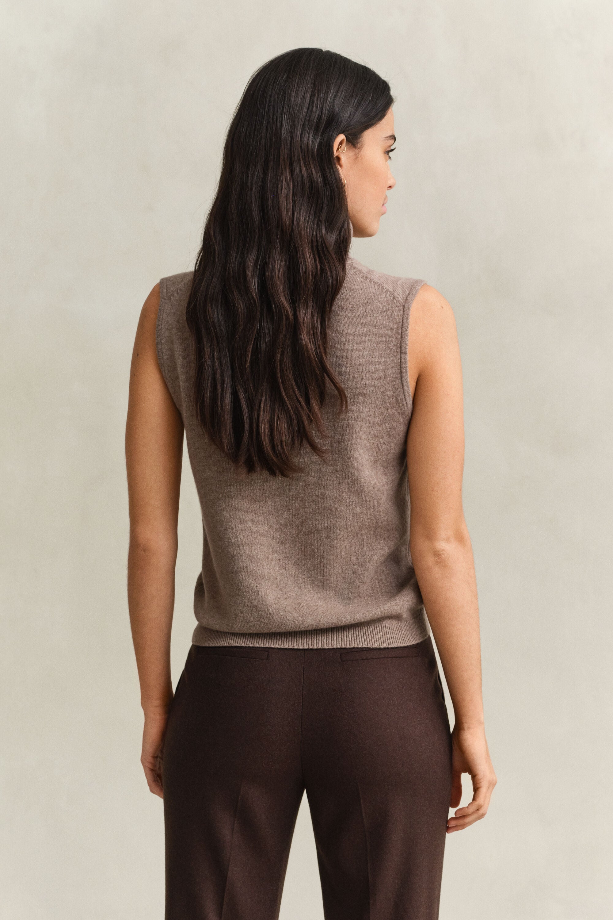 Ärmelloser Rollkragenpullover