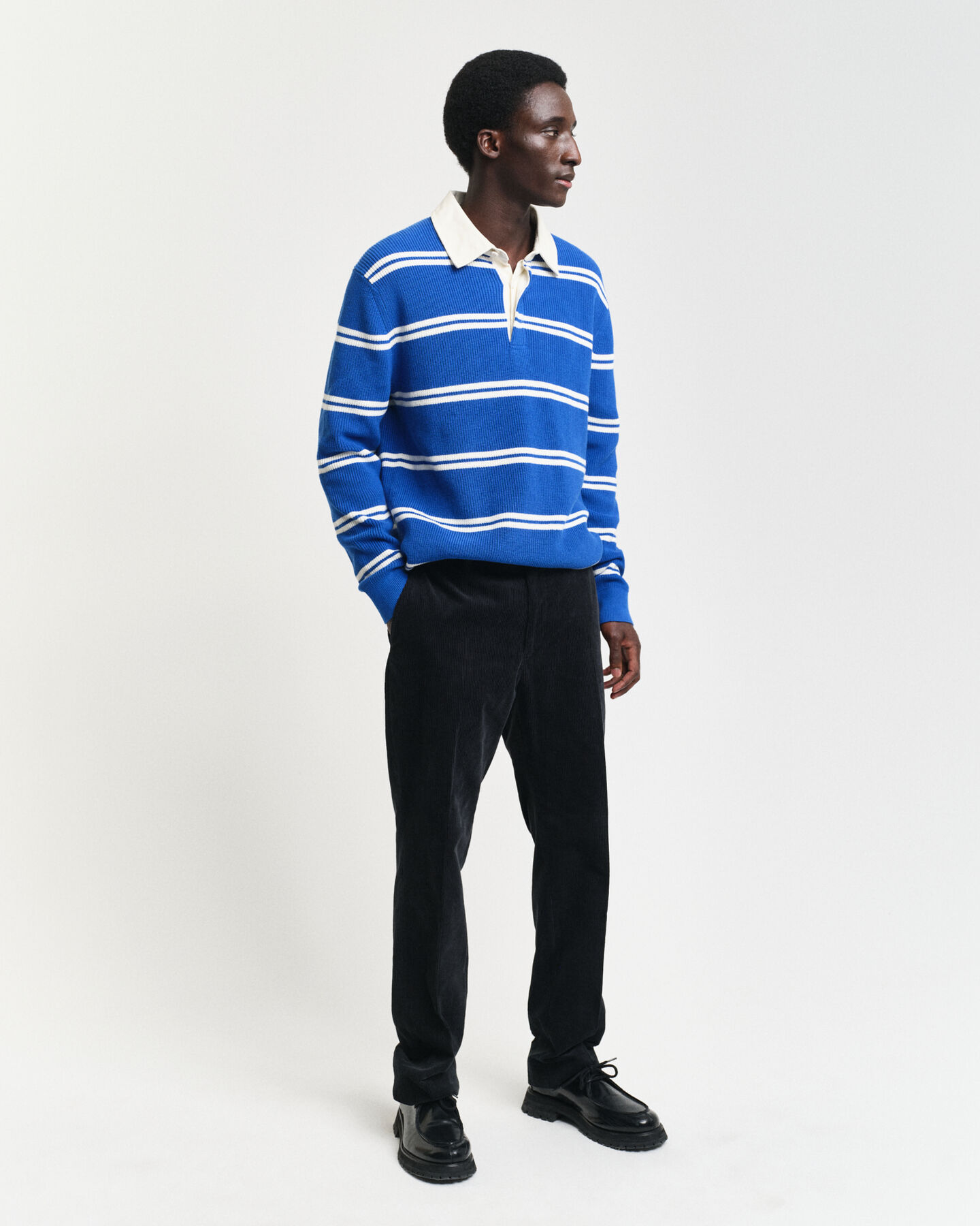 Gerippter Rugger aus Baumwolle