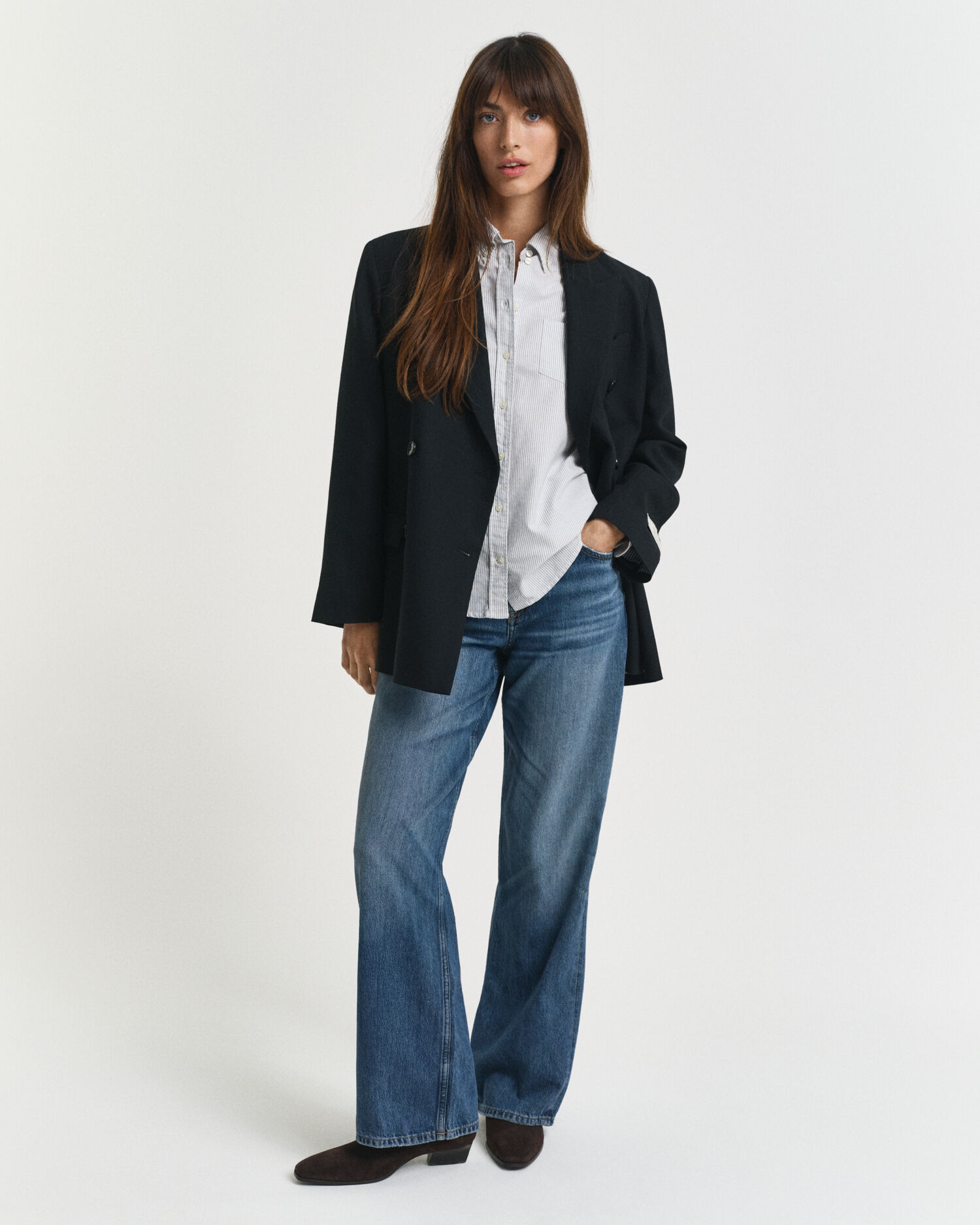 Camicia Oxford classica a righe regular fit