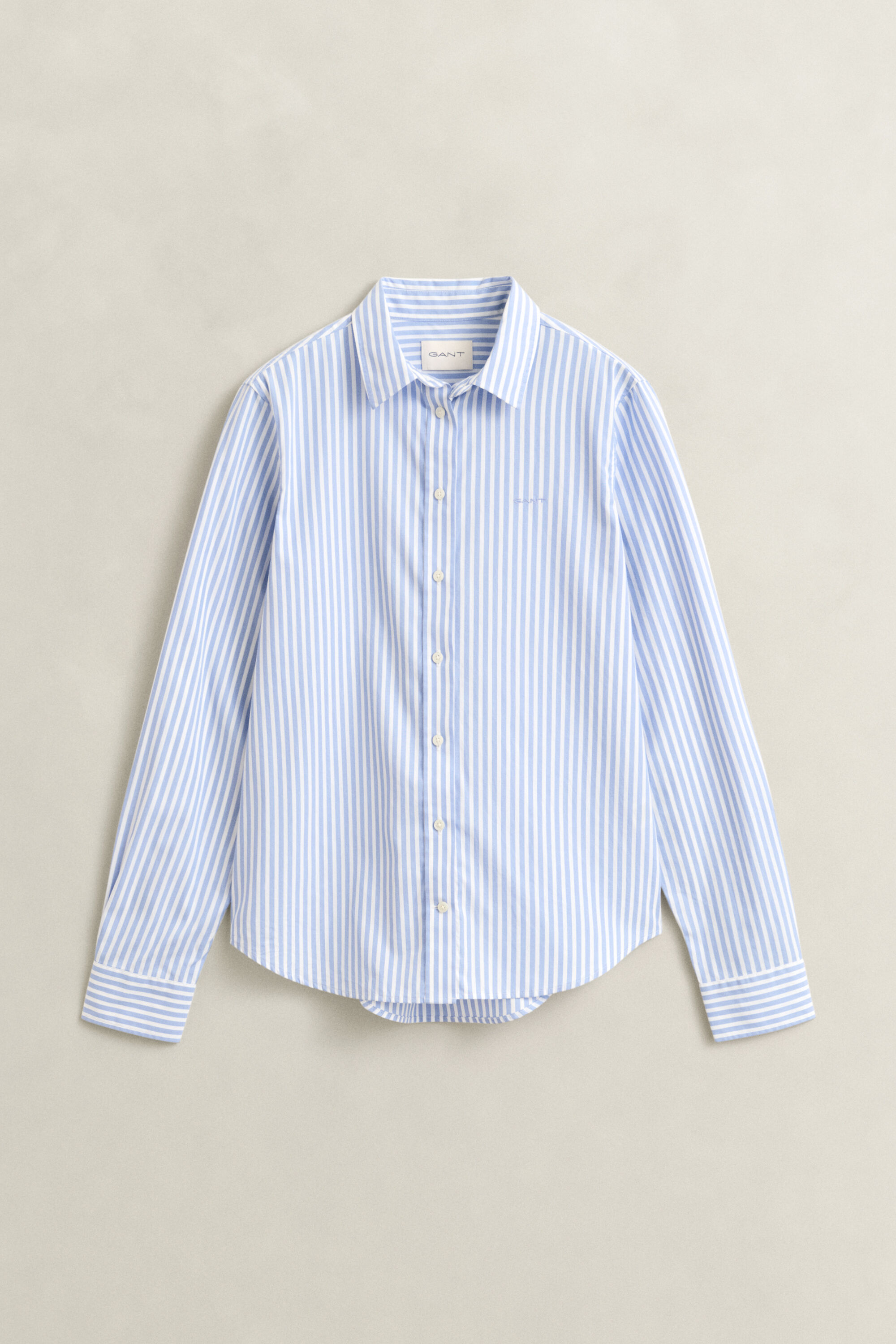 Chemise classique coupe regular en popeline à rayures