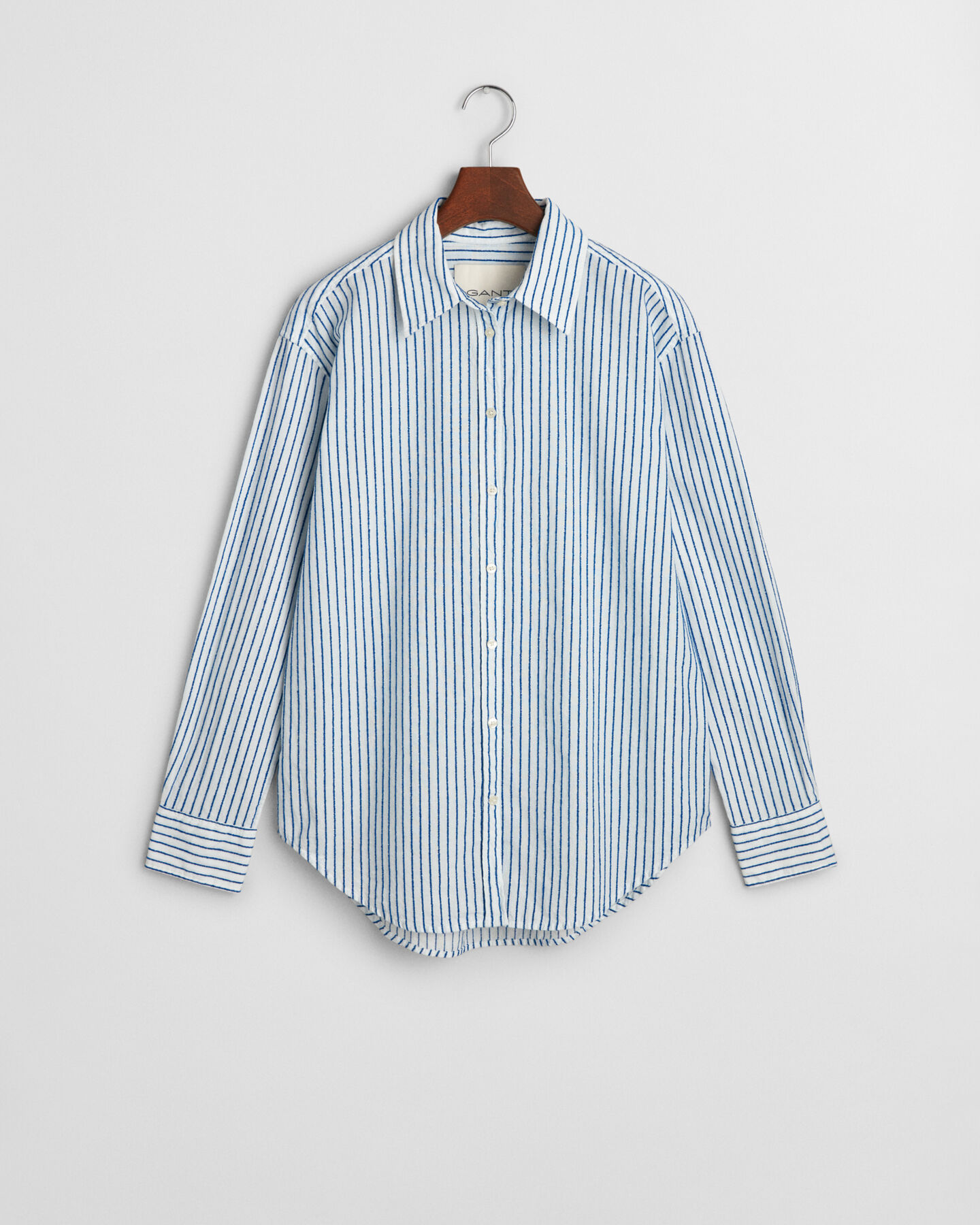 Relaxed Fit Bluse mit Strukturstreifen