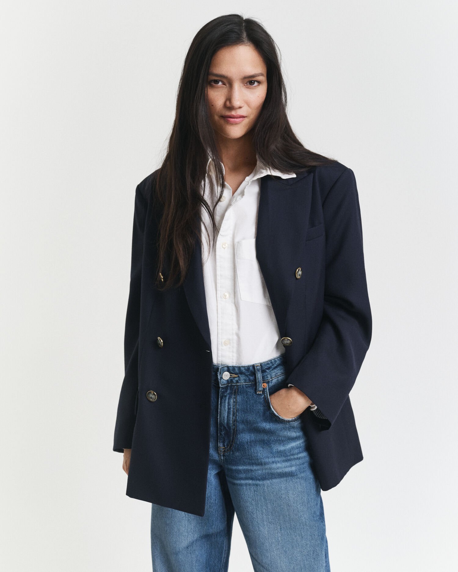 Blazer oversize in lana Hopsack