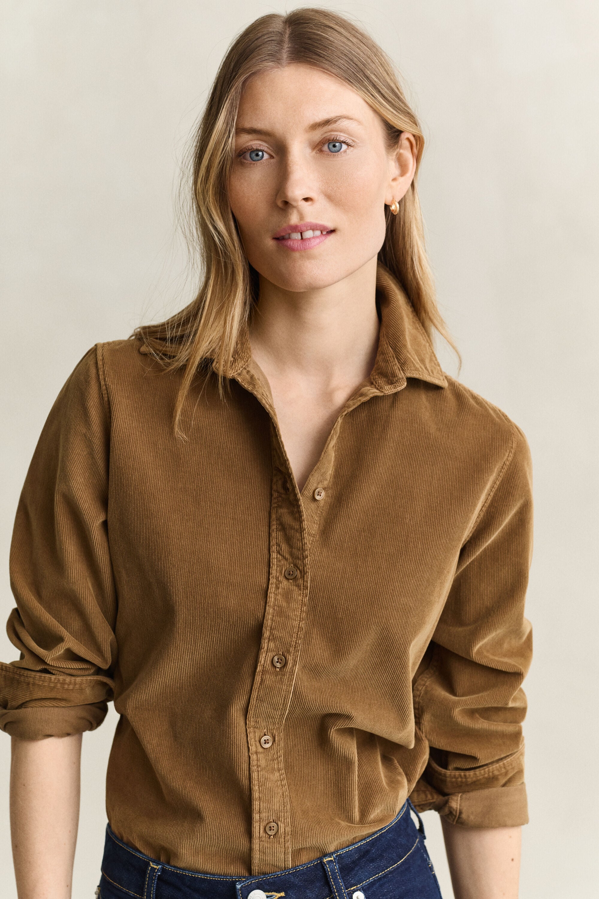 Camicia in velluto a coste regular