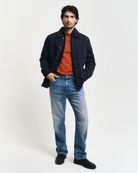 Strickjacke aus strukturiertem Wollgemisch mit Reißverschluss