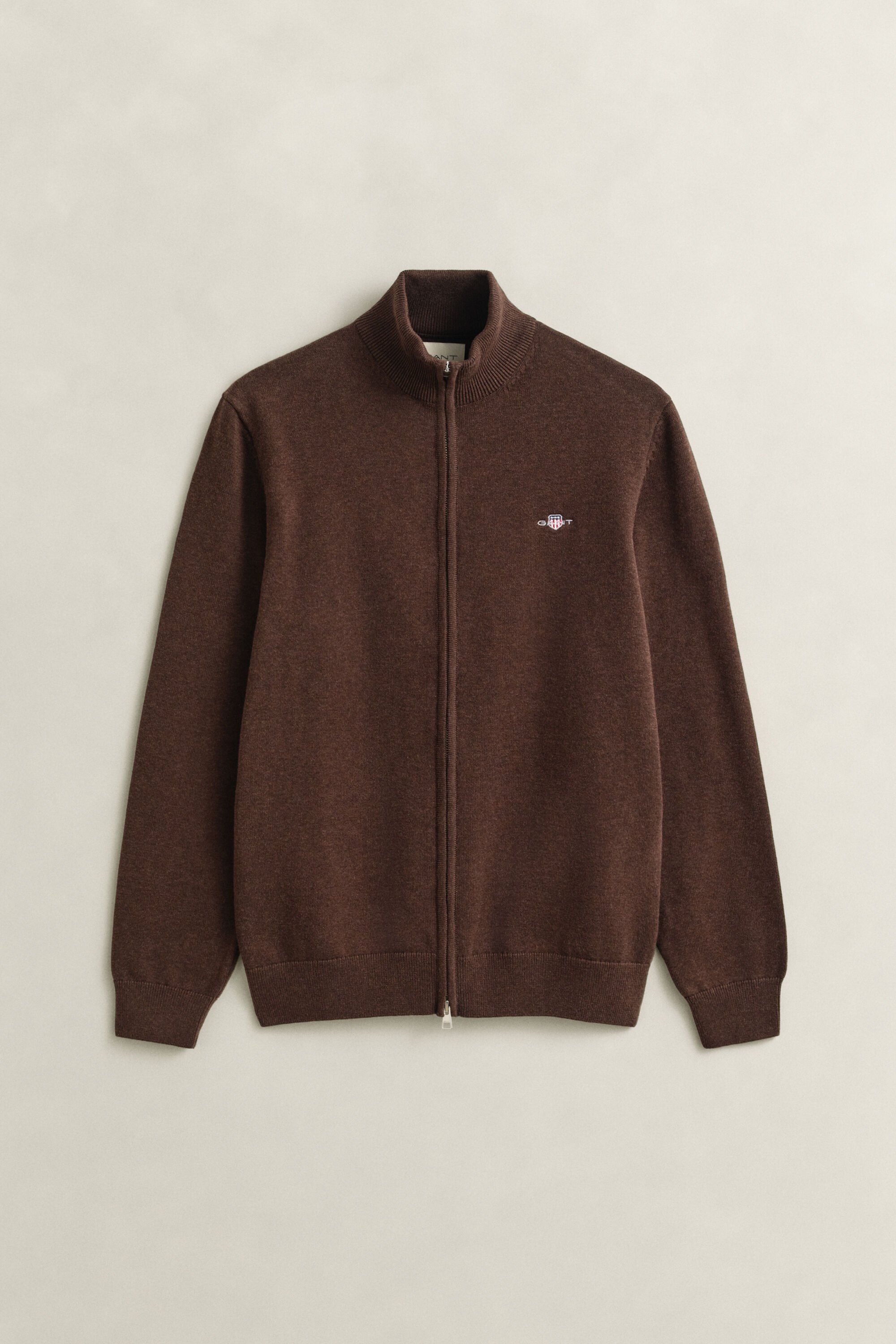 Cardigan in cotone casual con zip