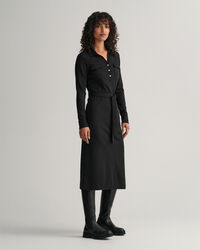 Slim Fit Jersey Polokleid