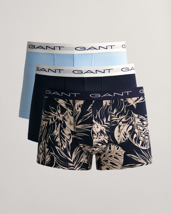3er-Pack Tropical Leaves Boxershorts mit Print