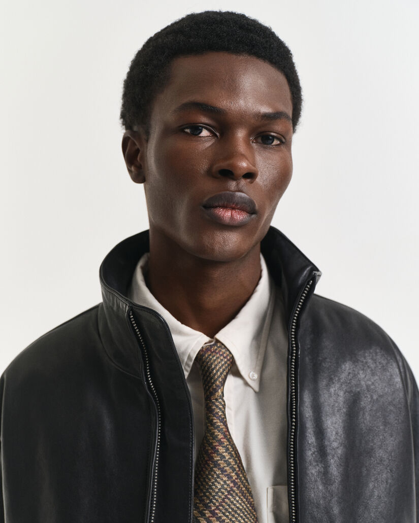 Harrington Jacke aus Leder