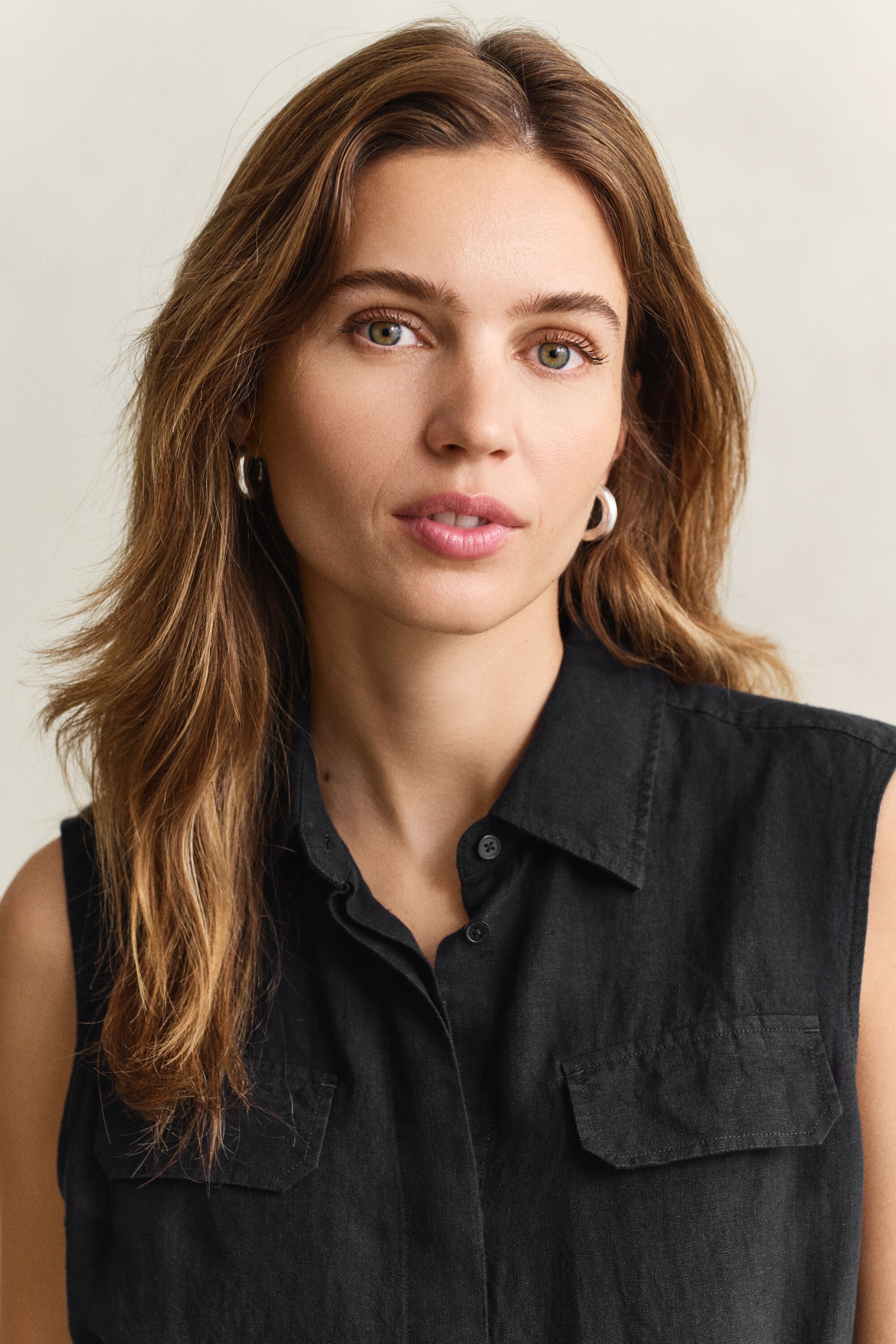 Ärmelloses Leinenkleid