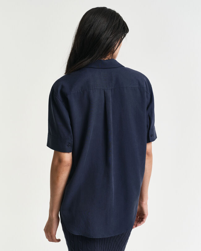 Relaxed Fit Bluse mit Brusttasche