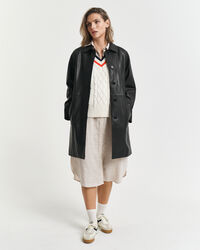 Kurz&auml;rmeliges Hemdblusenkleid aus Leinen