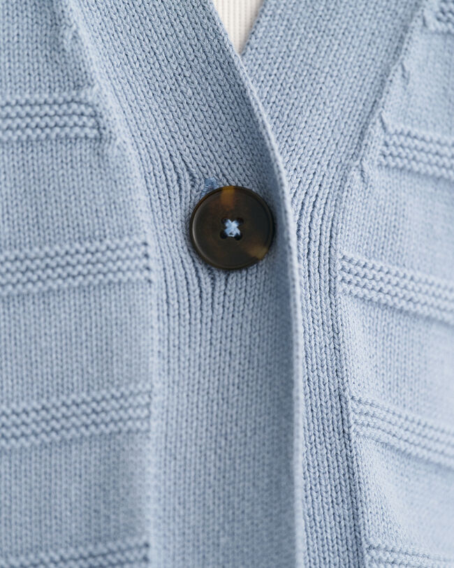 Tonal Baumwoll Strickjacke mit Streifen