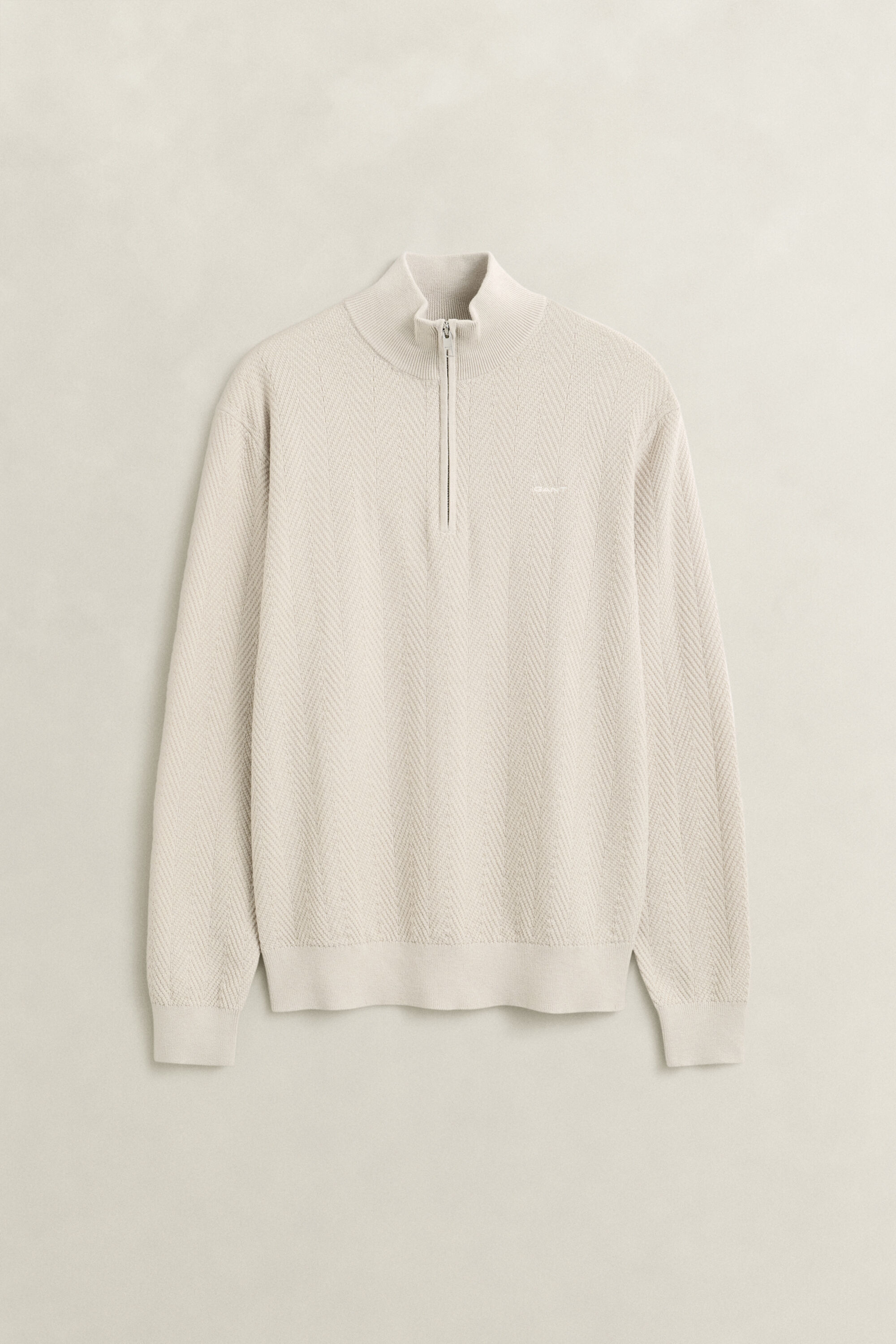 Pull à demi-zip avec chevrons