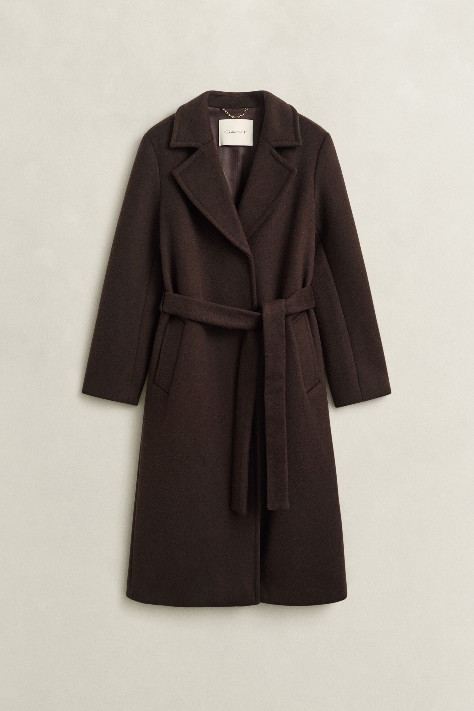 Belted Wool Blend Coat