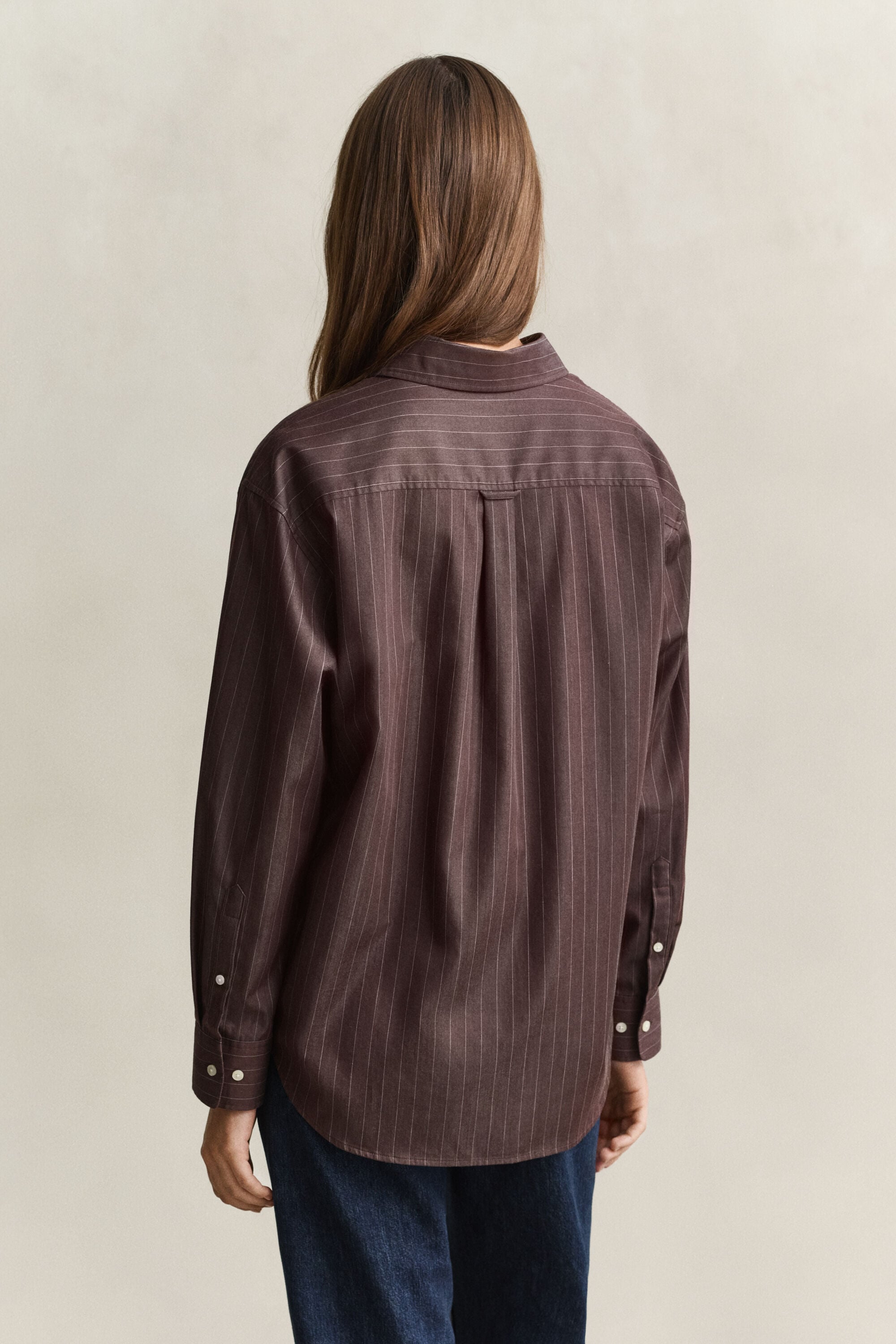 Camicia in popeline a righe relaxed