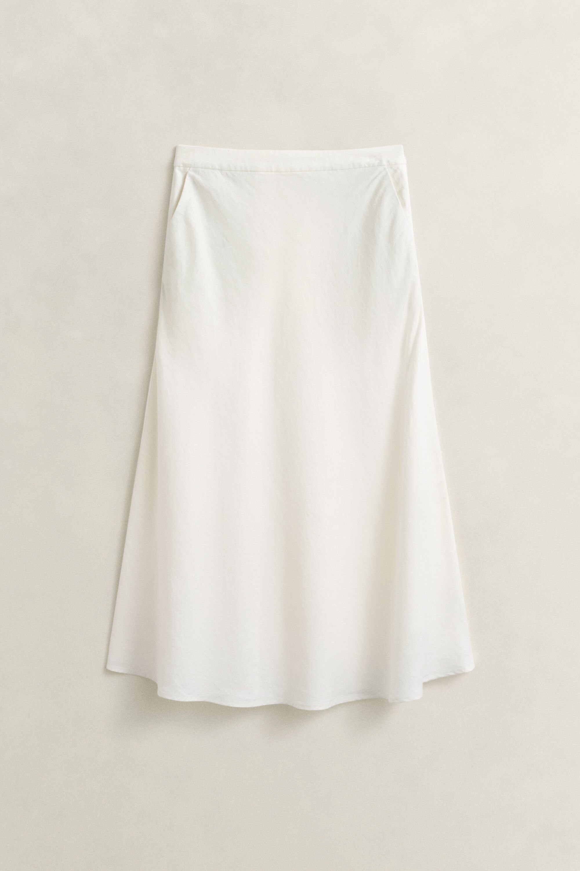 Jupe évasée en lin mélangé