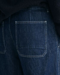 Relaxed Fit Jeans aus Baumwolle und Leinen