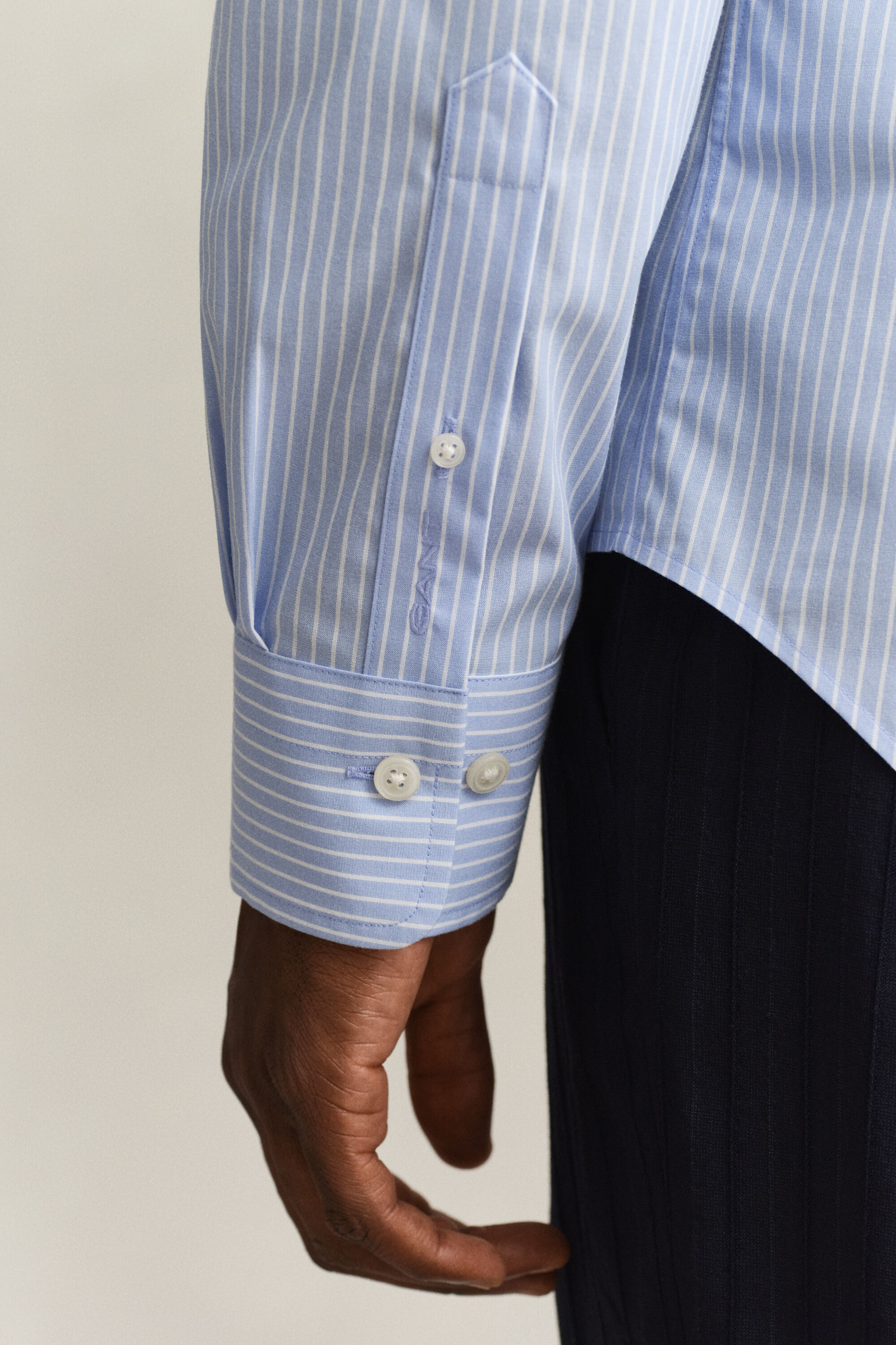 Striped Stretch Poplin Shirt