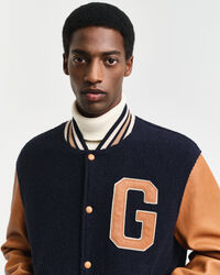 GANT Varsity Jacke aus Wolle und Leder