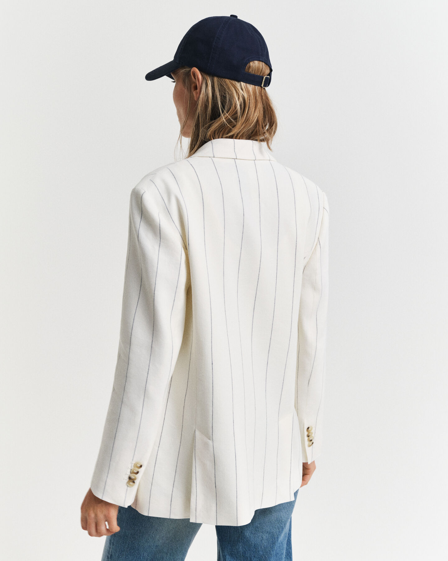 Pinstripe Leinen Club Blazer