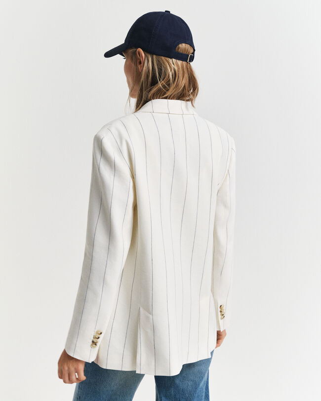 Pinstripe Leinen Club Blazer