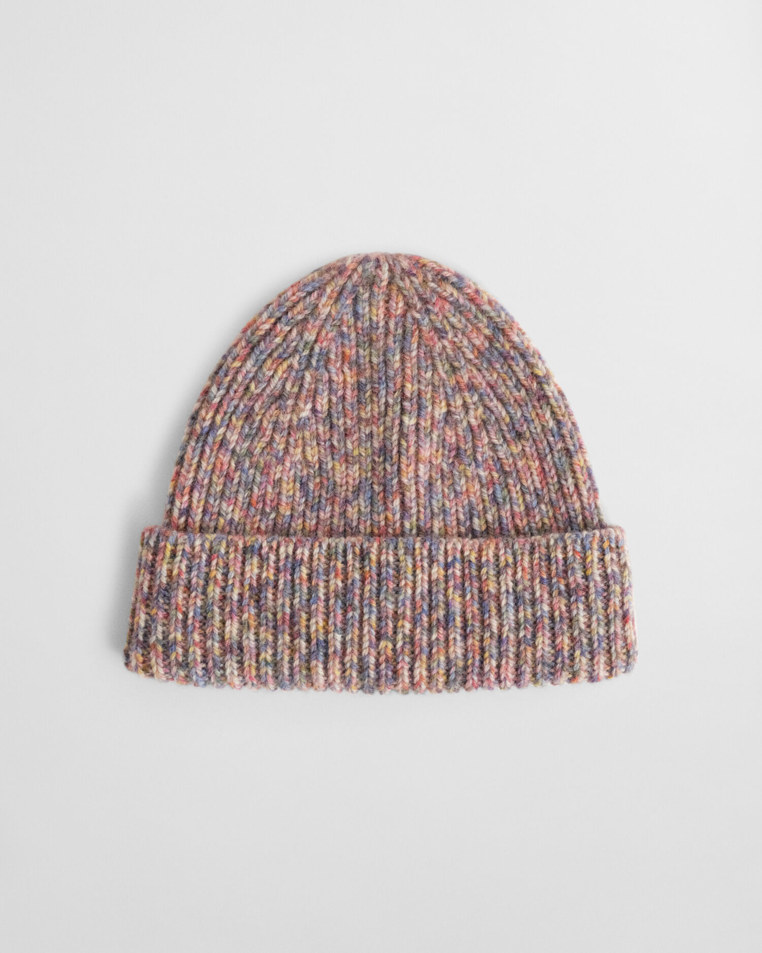 Mehrfarbige gerippte Beanie